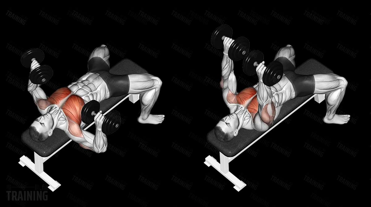 Flat Dumbbell Press